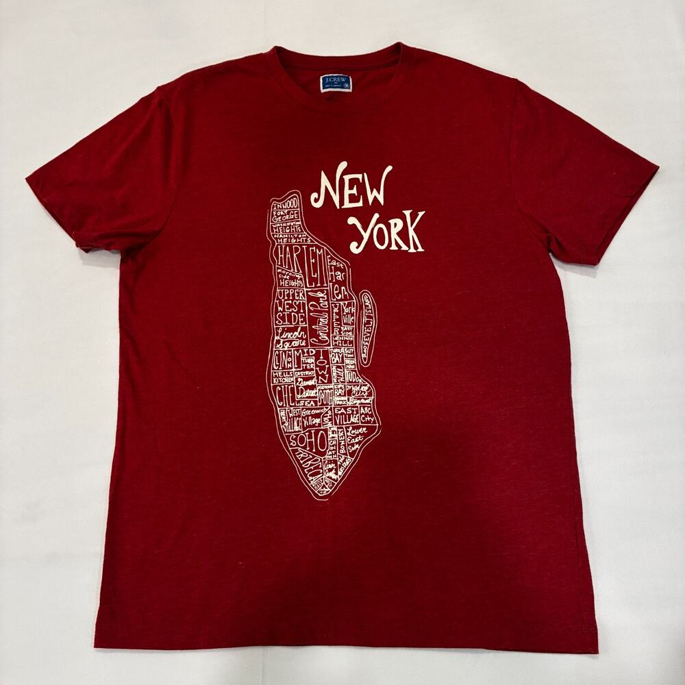 J. Crew Men’s Rust Red Graphic T-shirtJ. Crew Men’s R Medium New York City Map.